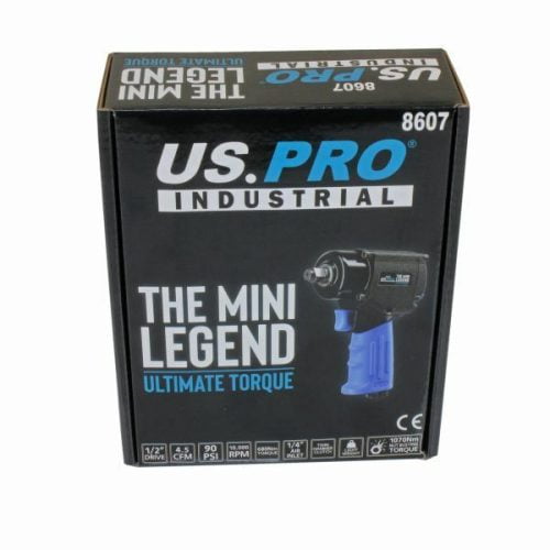 US PRO INDUSTRIAL 1/2" Mini Legend Air Impact Gun Wrench High Torque 1070nm - Image 3