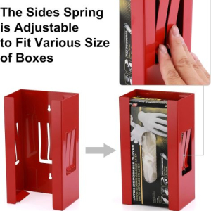 Neilsen Magnetic Glove Box Holder / Dispenser For Disposable Gloves Red