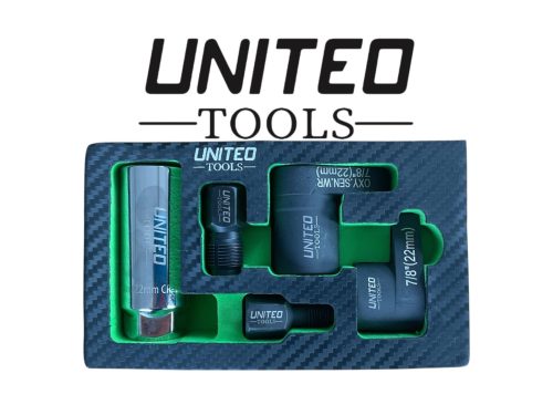 Oxygen Sensor Socket & Thread Chaser Tool Set 5 Piece In EVA Foam Tray