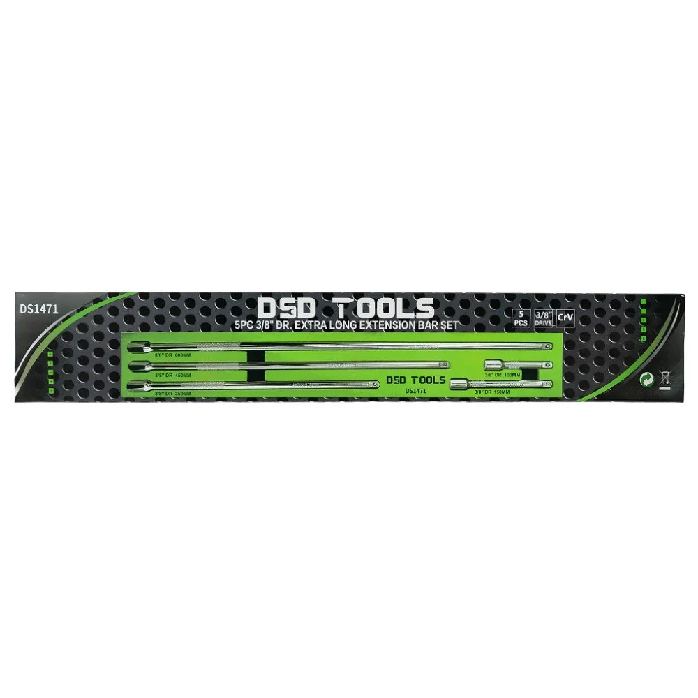 5PC 3/8″ DR. EXTRA LONG EXTENSION BAR SET - Image 2