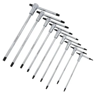 Neilsen 9pcs Sliding T-handle Torx Wrench Set T10-T50