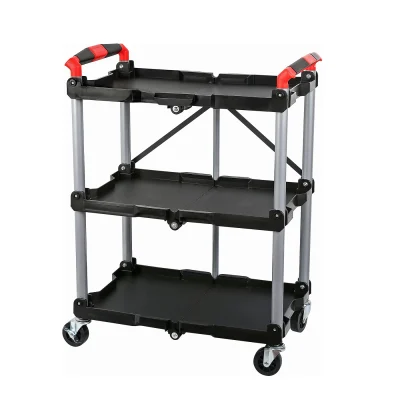FOLDING WORKSHOP TROLLEY 3 SHELF