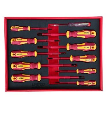 11PC VDE Insulated Screwdriver Set Slotted Tool Set EVA foam.