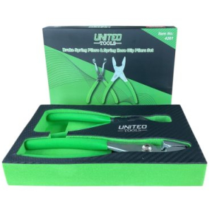 2pc Brake Spring Plier & Spring Hose Clip Plier In EVA Foam Tray