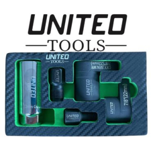 Oxygen Sensor Socket & Thread Chaser Tool Set 5 Piece In EVA Foam Tray