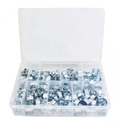 135pc Mini Hose Cable Clamps Set Jubilee Iron Zinc Plating Fuel Line Petrol