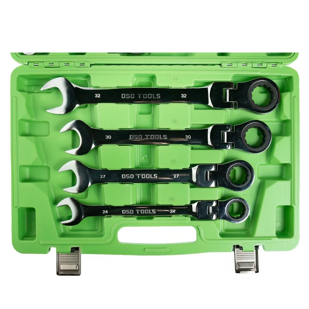 Industrial 13pc Metric 8mm-32mm Flexi Gear Ratchet Combination Wrench Set - Image 4