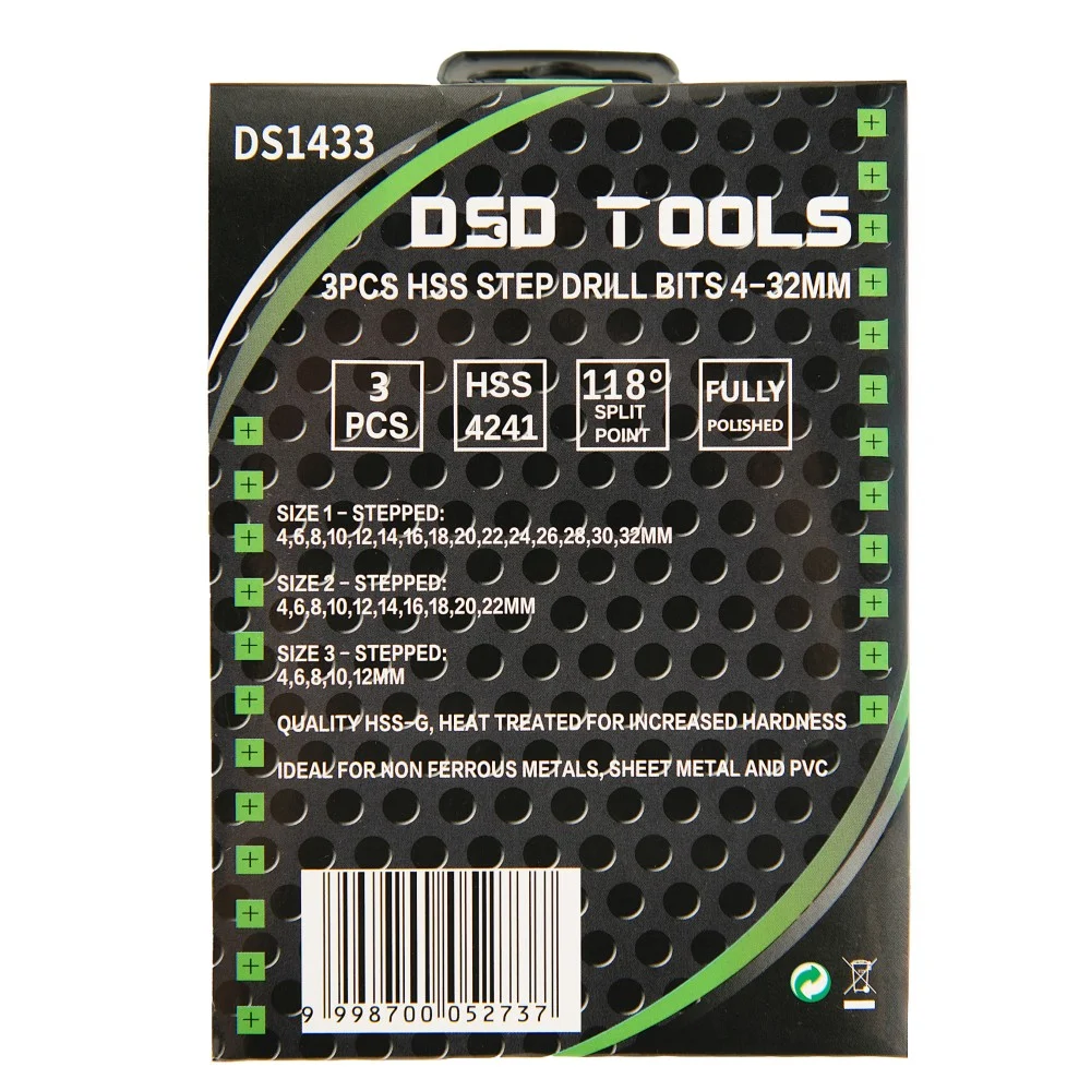 3PCS HSS STEP DRILL BITS 4-32MM - Image 5