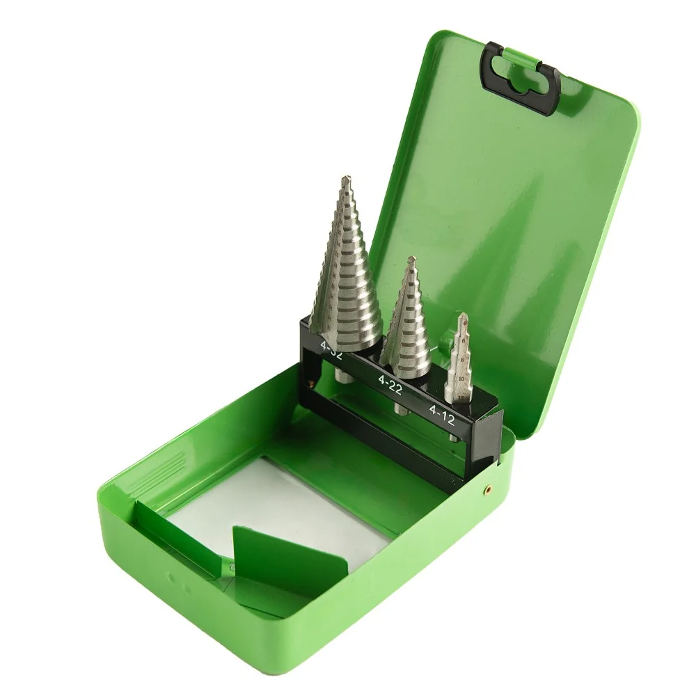 3PCS HSS STEP DRILL BITS 4-32MM - Image 2