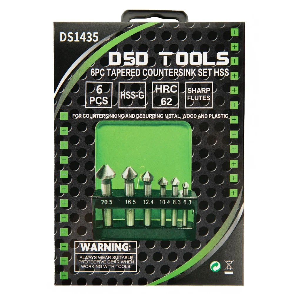 6PC TAPERED COUNTERSINK SET HSS 6.3 – 20.5MM - Image 5