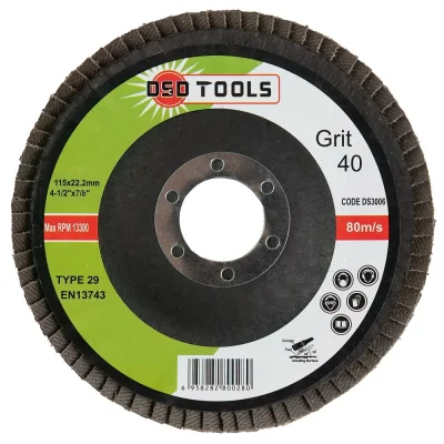 Full Box 200pcs Flap Discs 40 Grit High Quality Oxide 115mm x 22.2mm