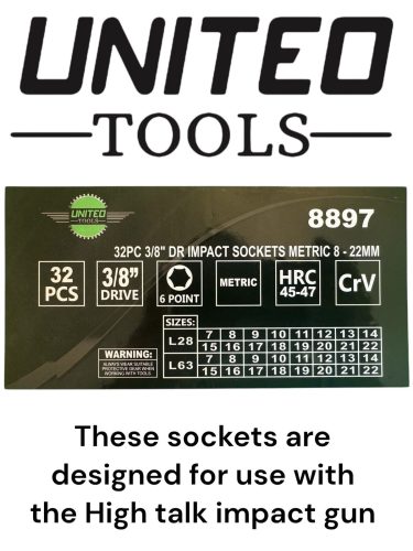 32PC 3/8" DRIVE IMPACT SOCKET SET SHALLOW & DEEP 6 POINT - Image 2