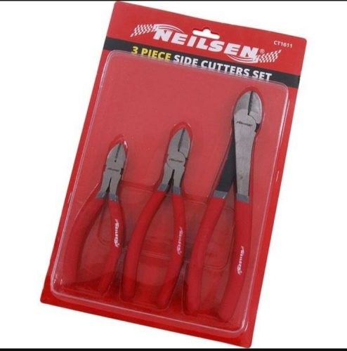 Heavy Duty Wire Side Cutter Pliers Set, 3pc Set High Quality Polished 6,8 & 10" - Image 2