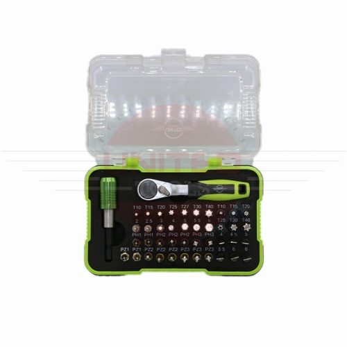 43PC Bit Set With Hex Bit Ratchet Torx Splines Hex Fine teeth, ratchet tool set - Image 3