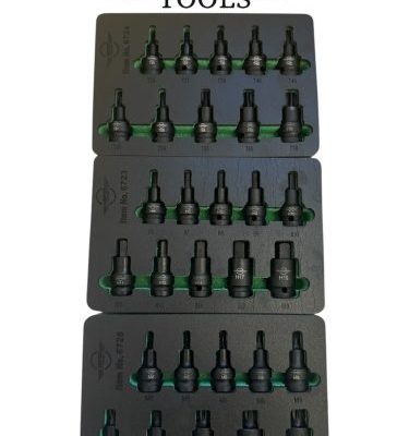 Industrial 30pc ￼IMPACT HEX & TORX & Splines BIT SOCKET SET Long Shallow 1/2"dr