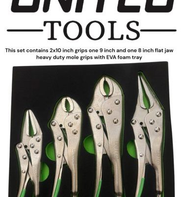 Locking Pliers 4pc Mole Grips Adjustable Wrench Vice Grips Pliers Long Eva Tray
