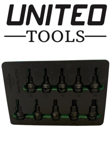 IMPACT TORX BIT Sockets Set 1/2" Drive Impact TRX Star Sockets T20 To T70 Eva