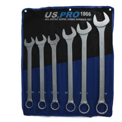 6 piece Super Jumbo Combination Spanner Set Wrench 33mm -50mm