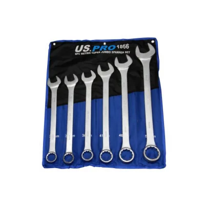 6pc Super Jumbo Combination Spanner Set Wrench 33mm -50mm