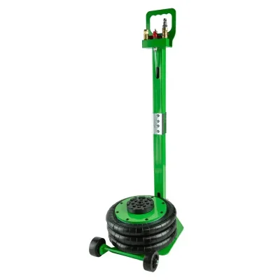 3 TON PNEUMATIC TRIPLE AIR BAG TROLLEY JACK IN GREEN