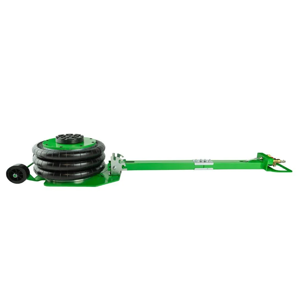 3 TON PNEUMATIC TRIPLE AIR BAG TROLLEY JACK IN GREEN - Image 5