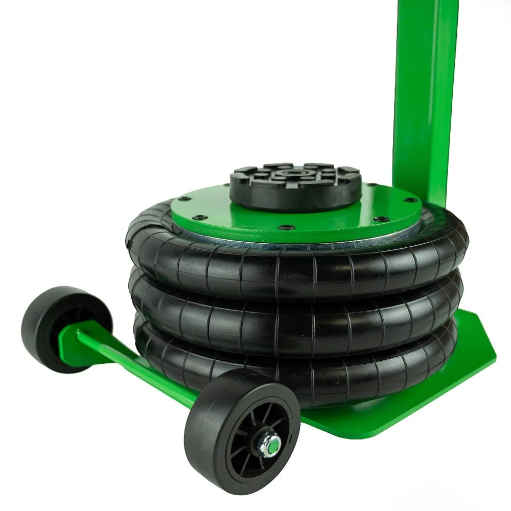 3 TON PNEUMATIC TRIPLE AIR BAG TROLLEY JACK IN GREEN - Image 7