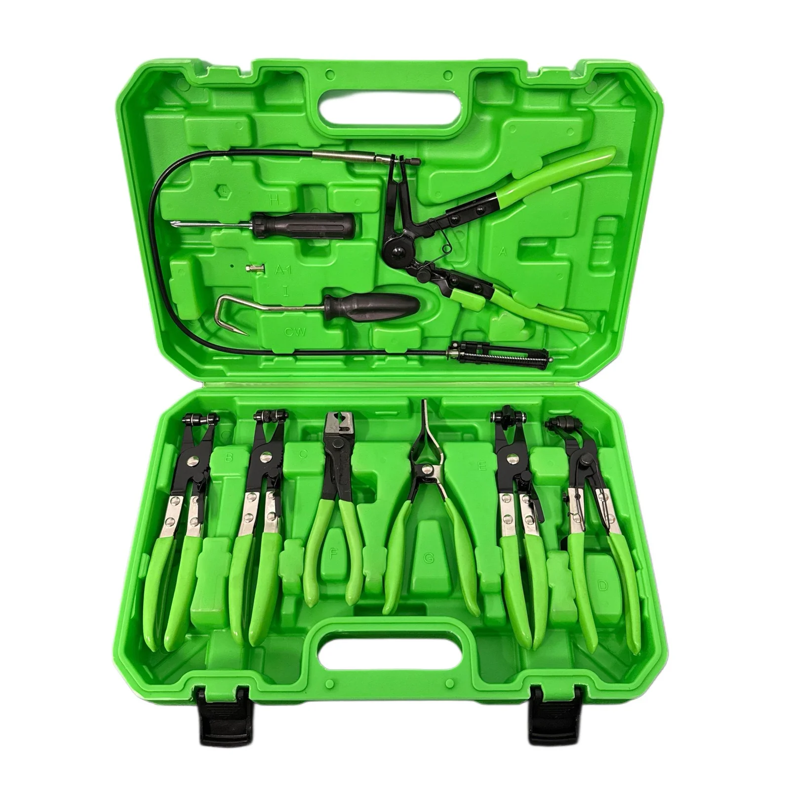 9pc Auto Hose Clamp Removal Clip Fixings Pliers Set
