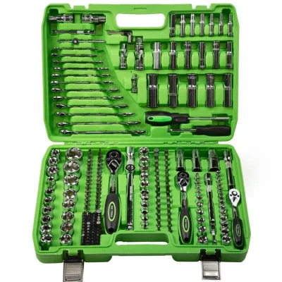 INDUSTRIAL 216PC 1/4 3/8 1/2 DR METRIC SUPER LOCK SOCKET SET