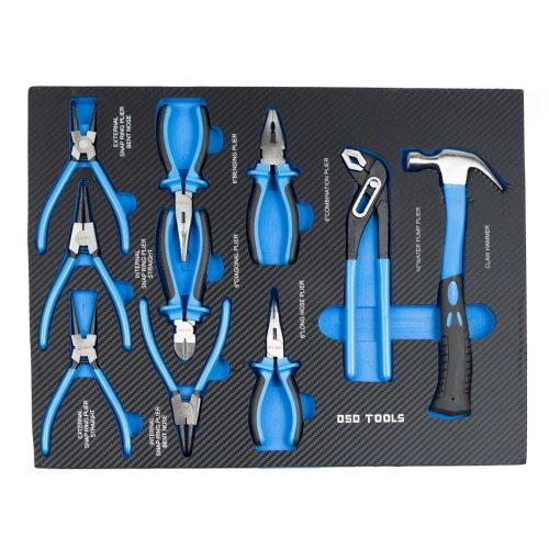 Industrial DSD Blue 7 Drawer Roller Tool Box Chest Cabinet With 6 Draws Full Of Tools With Carbon Inserts - Image 10