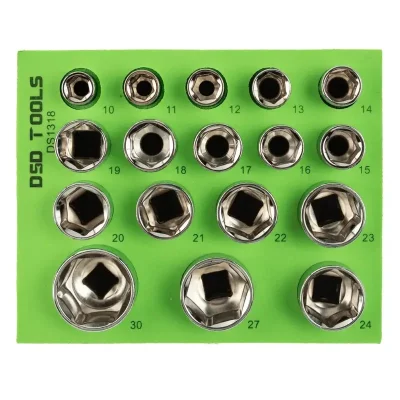 17pc 1/2 DR 6PT Shallow Sockets 10 – 30mm