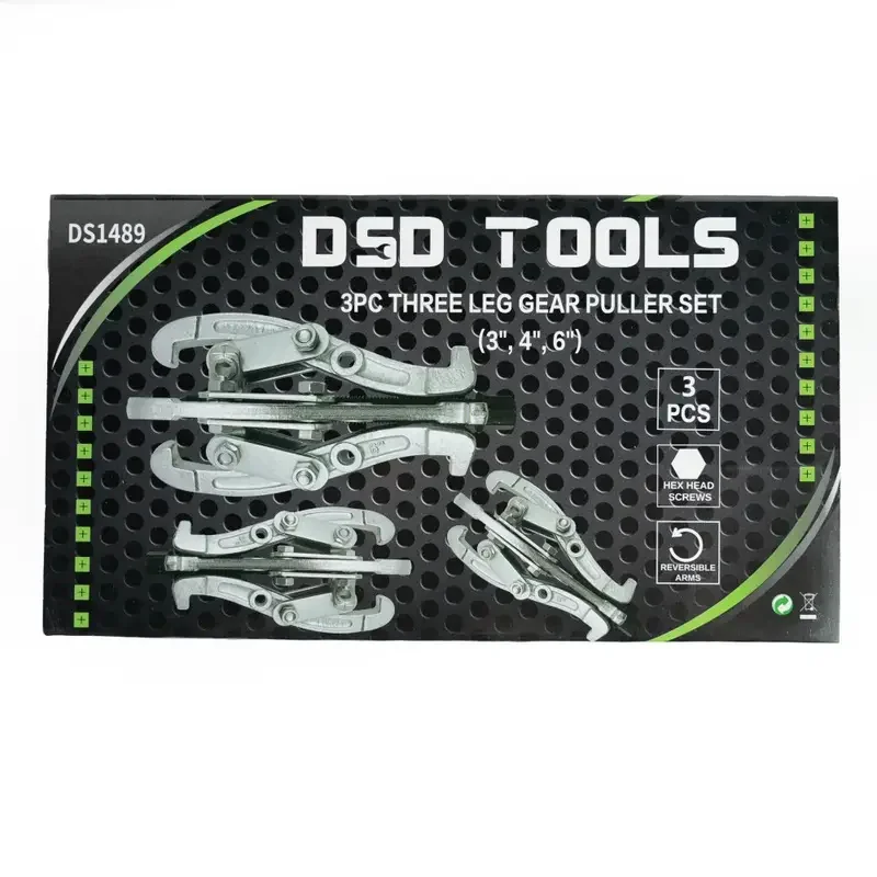 3PC REVERSIBLE THREE LEG TRIPLE GEAR PULLER SET (3″, 4″, 6″) - Image 6
