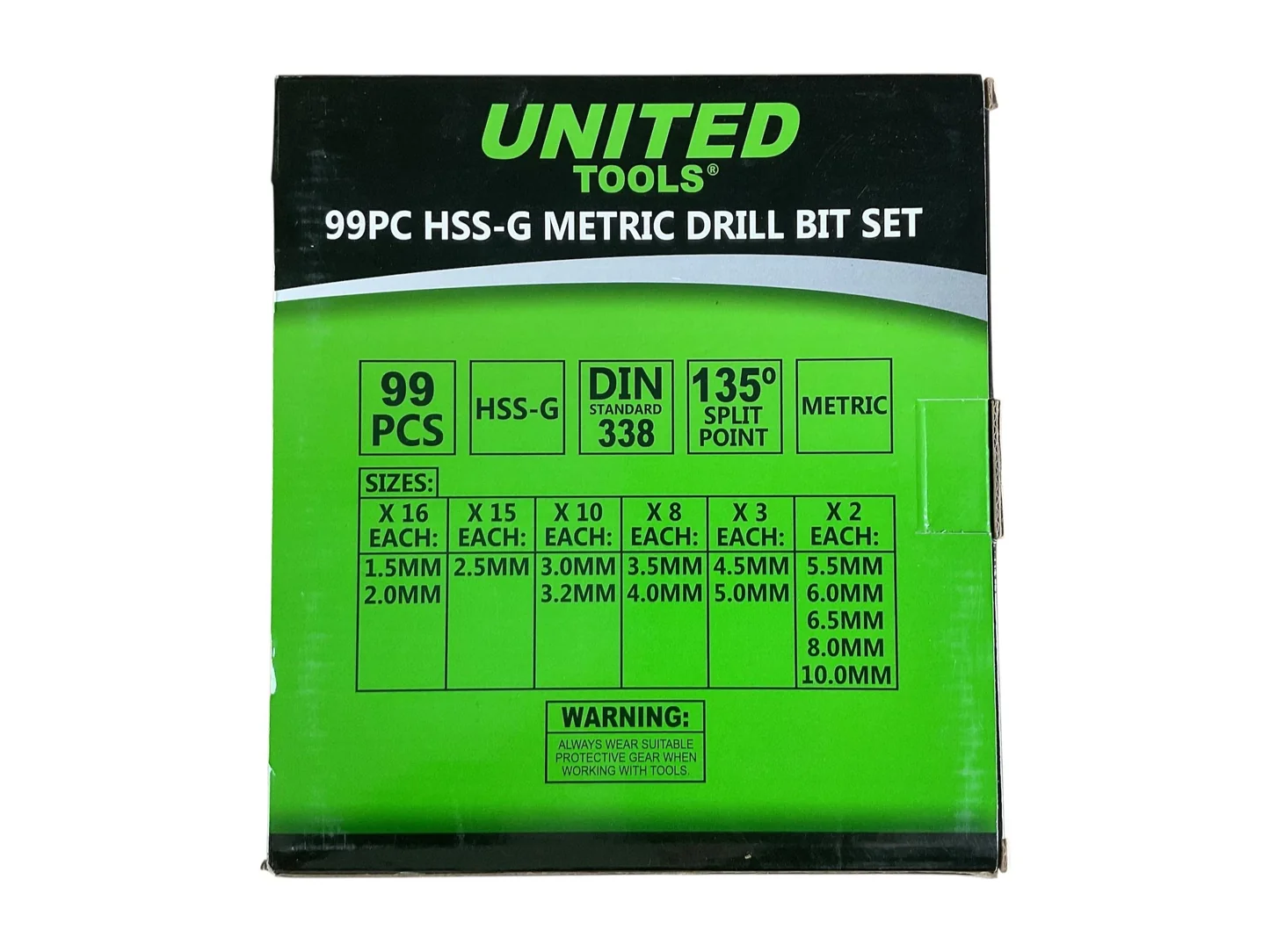 99PC HSS-G Metric Drill Bit Set 135 Split Point Designed For Steel - Image 3