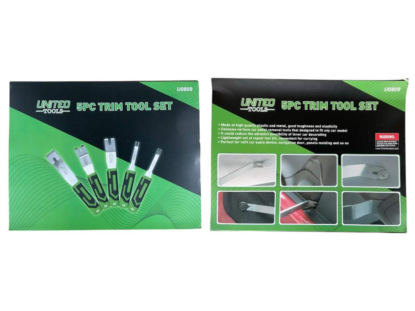 Door Panel & Trim Removal Tool 5 Piece Interior Trim Clip Tool Kit - Image 3